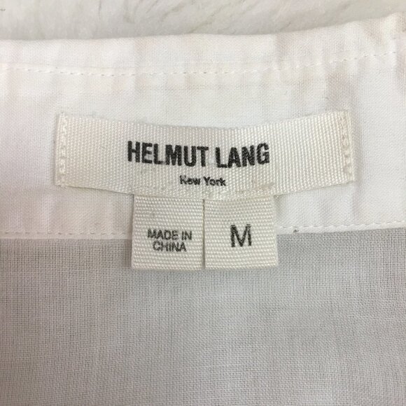 Helmut Lang Women's White 100% Cotton Sleeveless Button Down Shirt Size Medium - Picture 14 of 16